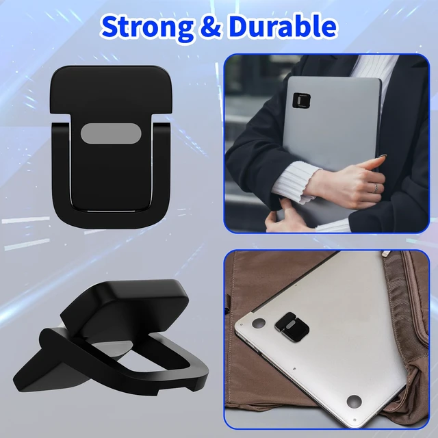 Alt view image 5 of 7 - 2 PCS Portable Keyboard Riser, Adjustable Black Laptop Keyboard Stand with 2 Angle Settings and Self-Adhesive Foldable Feet, Mini Foldable Laptop Stand Riser Keyboards Lift for Most Keyboards