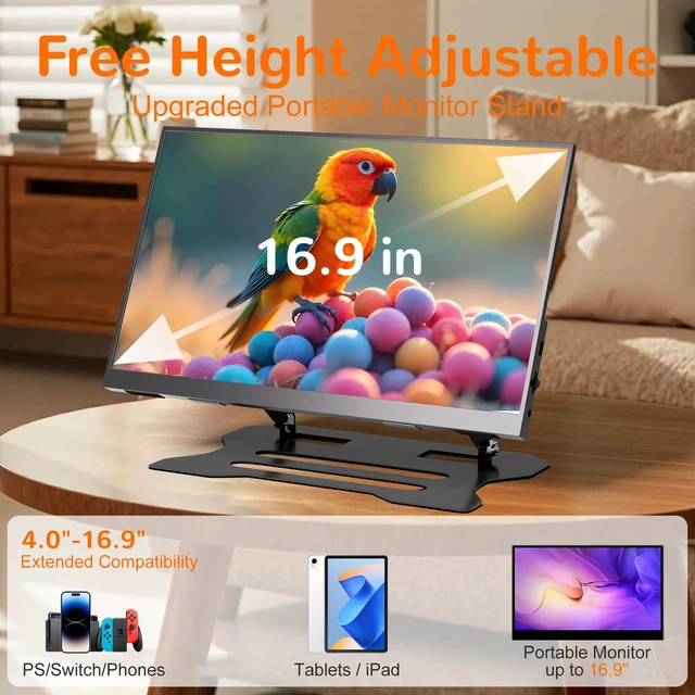 Alt view image 2 of 6 - Adjustable Laptop Stand for DeskPortable Ergonomic Laptop Stand Fits All LaptopsComputer Holder Compatible with Air, Pro, Dell, HP, Lenovo More 10-17.3" Laptops, Black