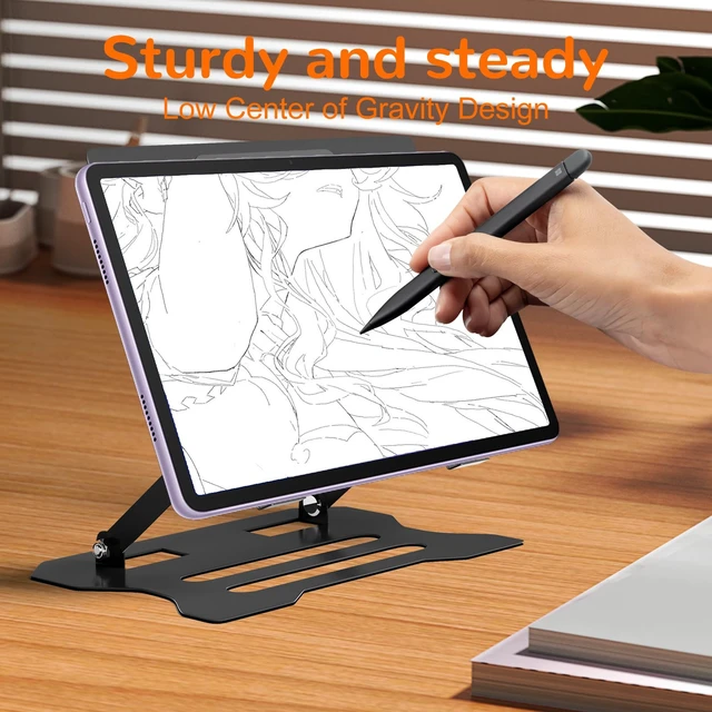 Alt view image 3 of 6 - Adjustable Laptop Stand for DeskPortable Ergonomic Laptop Stand Fits All LaptopsComputer Holder Compatible with Air, Pro, Dell, HP, Lenovo More 10-17.3" Laptops, Black