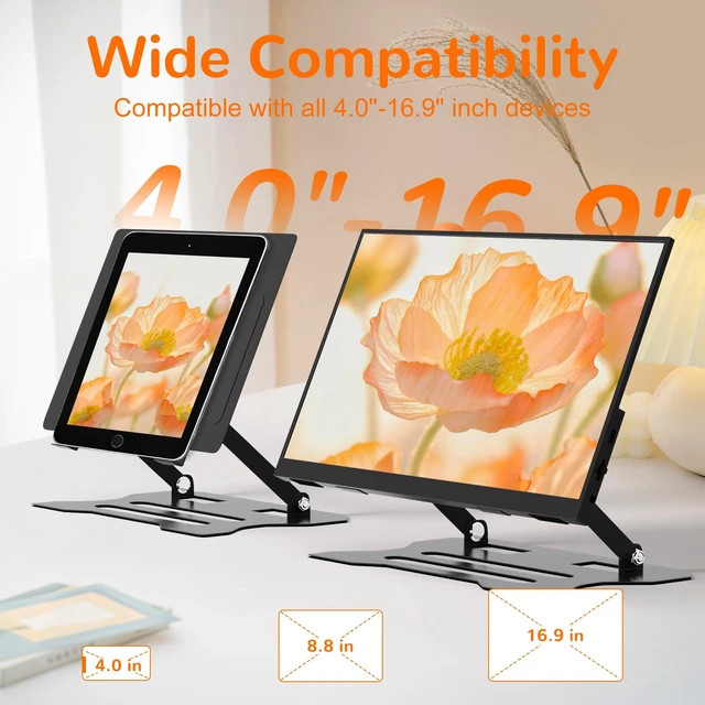 Alt view image 5 of 6 - Adjustable Laptop Stand for DeskPortable Ergonomic Laptop Stand Fits All LaptopsComputer Holder Compatible with Air, Pro, Dell, HP, Lenovo More 10-17.3" Laptops, Black