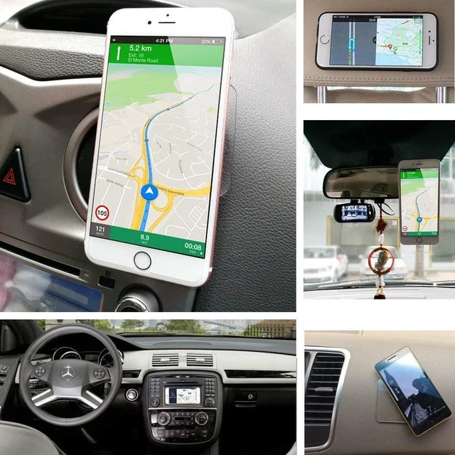 Alt view image 2 of 7 - Traceless Super Sticky Gel Pads Anti-Slip Double Sided Gripping Pads for Auto Car Home Cell Phone Glass Photo Holder with Easy Remove Washable Reusable Design Pack of 10 (Transparent)