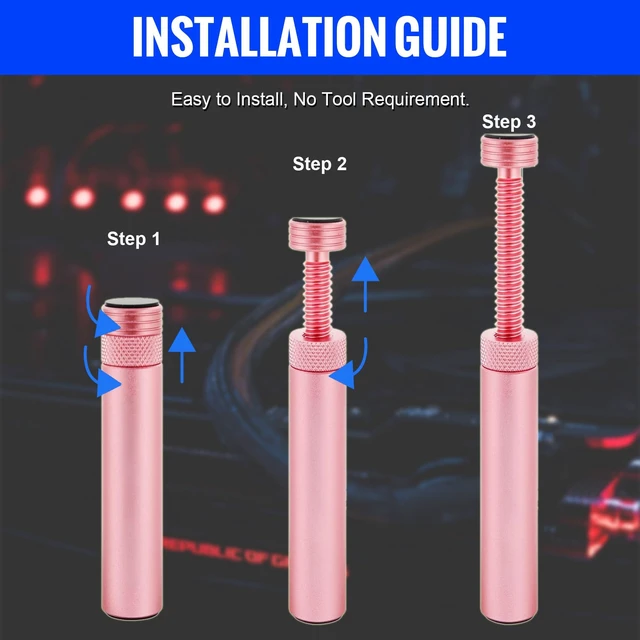 Alt view image 7 of 7 - GPU Support Bracket, Graphics Video Card Brace with Height Adjustable, Anti Sag Holder for Universal Graphics Card Sag, GPU Stand with Magnet and Rubber Pad, Pink
