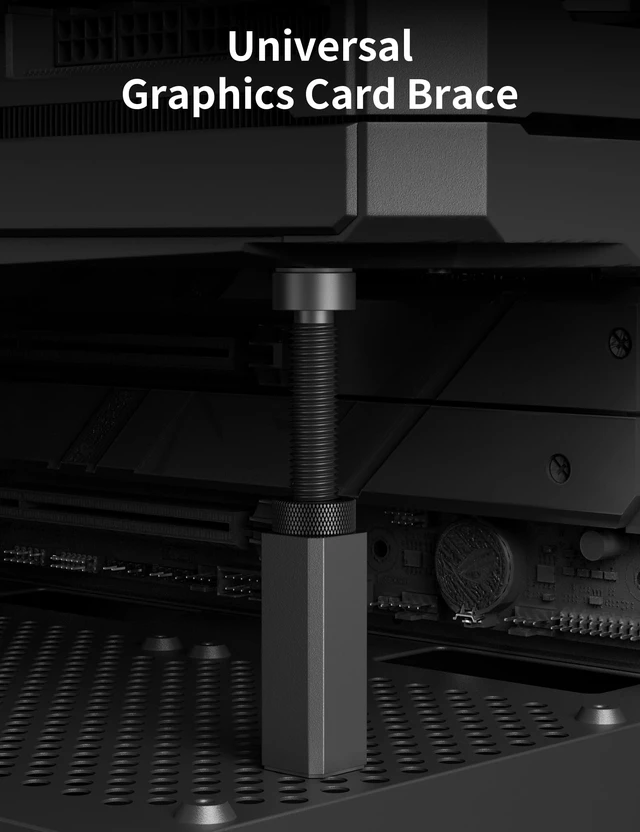 Alt view image 5 of 7 - Graphics Card GPU Brace Support, Video Card Sag Holder Bracket, GPU Stand,Black,GH80K (50-80mm / 1.97-3.15in)