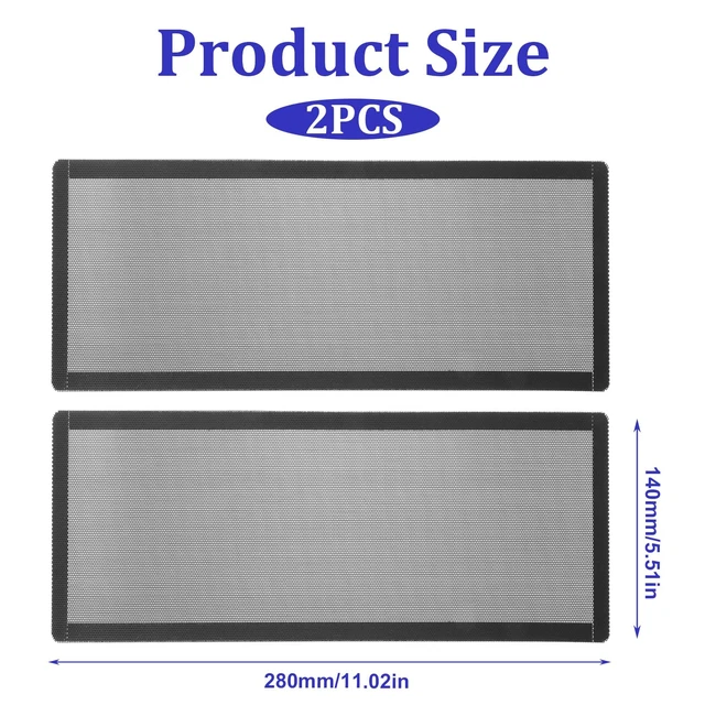 Alt view image 2 of 7 - 2PCS 280 x 140mm Computer Case Fan Dust Filter, Magnetic Frame | Dust proof Case Covers for Computer Fan