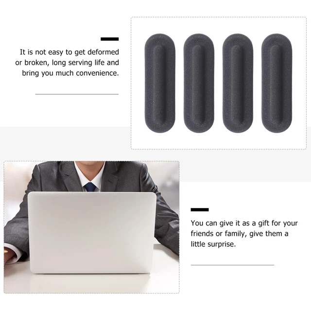 Alt view image 6 of 7 - Laptop Feet Pads Adhesive Rubber Feet for Laptop Bottom Anti-Slip Pads for Low Profile Computer Rubber Compatible with Thinkpad 4 Pack