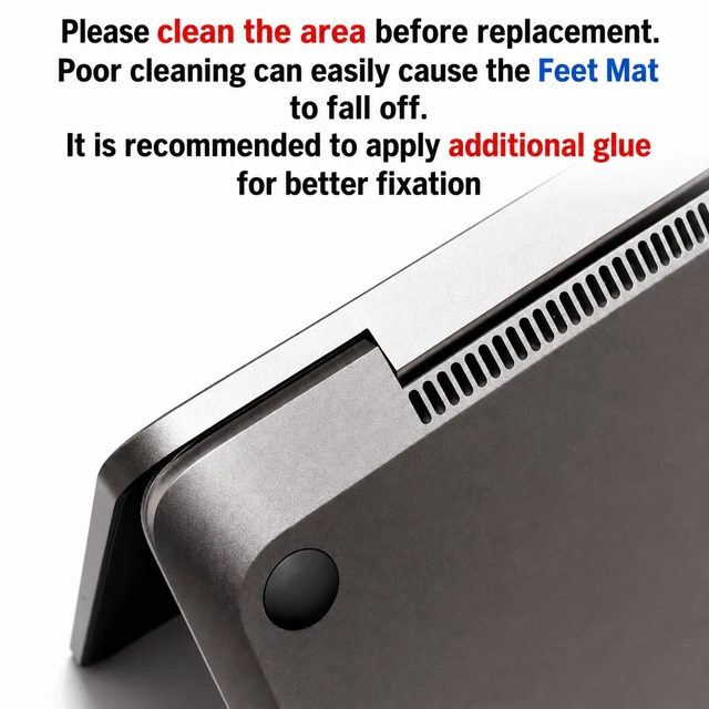 Alt view image 4 of 6 - Replacement Rubber Feet for Microsoft Surface Laptop 3/4/5/6, 4PCS | Self-Adhesive Anti-Slip Rubber Feet Pads for Surface, Bottom Rubber Foot Replacement for Surface Laptop