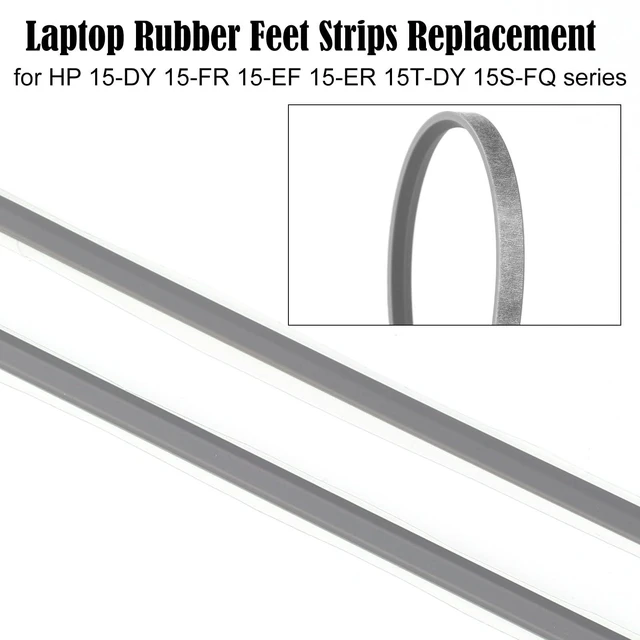 Alt view image 3 of 7 - 2pcs Laptop Rubber Feet Strips Replacement for HP | Anti-Slip Laptop Bottom Bumper Foot Pads,for HP 15-DY 15T-DY 15-EF 15-ER 15-FR 15S-FQ TPN-Q222 Q230 Series 11.6x0.24in, Gray