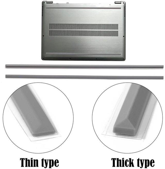 Alt view image 5 of 7 - 2pcs Laptop Rubber Feet Strips Replacement for HP | Anti-Slip Laptop Bottom Bumper Foot Pads,for HP 15-DY 15T-DY 15-EF 15-ER 15-FR 15S-FQ TPN-Q222 Q230 Series 11.6x0.24in, Gray