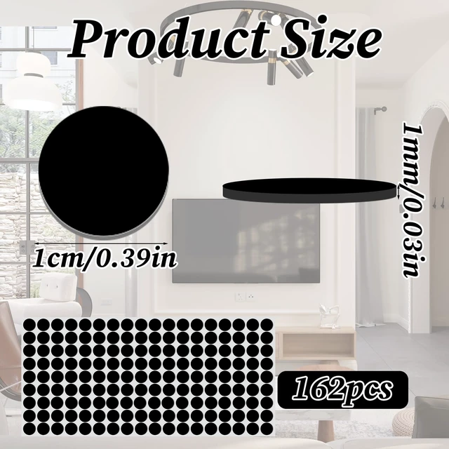 Alt view image 3 of 7 - 162Pcs 3/8" Small Round Anti Slip Furniture Pad 1cm Black Silicone Rubber Stickers Self Stick Non Slip Sticky Pad Adhesive Silicone Pads 0.4" Stick On Rubber Pads for Furniture