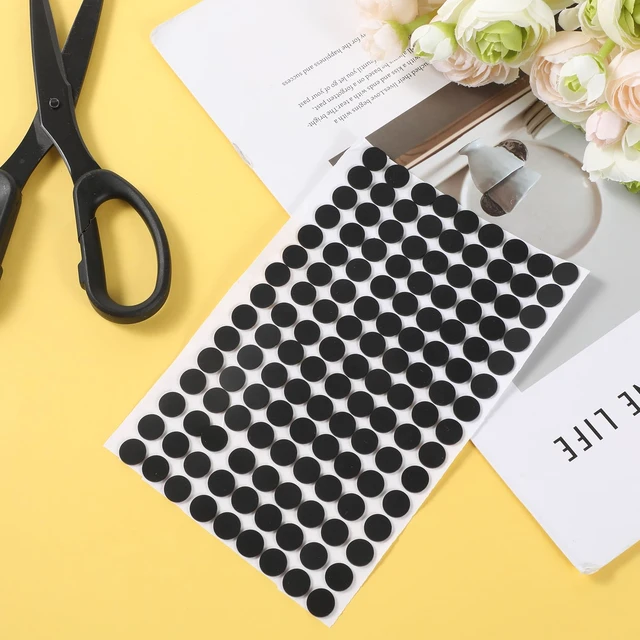 Alt view image 2 of 7 - 162Pcs 3/8" Small Round Anti Slip Furniture Pad 1cm Black Silicone Rubber Stickers Self Stick Non Slip Sticky Pad Adhesive Silicone Pads 0.4" Stick On Rubber Pads for Furniture