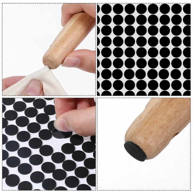 Alt view image 5 of 7 - 162Pcs 3/8" Small Round Anti Slip Furniture Pad 1cm Black Silicone Rubber Stickers Self Stick Non Slip Sticky Pad Adhesive Silicone Pads 0.4" Stick On Rubber Pads for Furniture