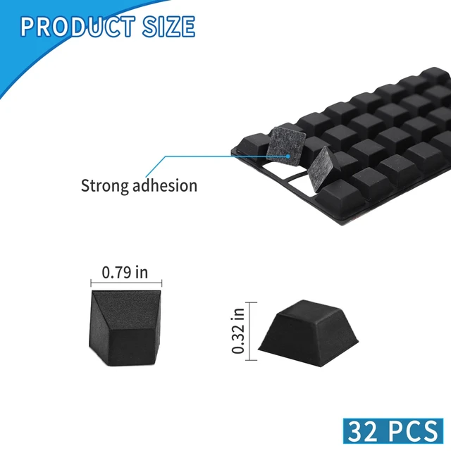 Alt view image 2 of 7 - 32 Pcs Adhesive Rubber Feet for Electronics, Rubber Bumpers self Adhesive