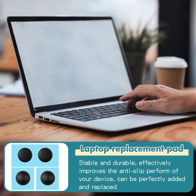 Alt view image 5 of 6 - Anti Slip Laptop Rubber Feet Compatible with Surface Laptop 3/4/5 | 4 pcs,Laptop Replacement Bottom Case Feet,Rubber Silicone Feet,Compatible with Surface Laptop 3/4/5,Dia 0.35",Black,Adhesive