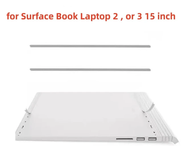Alt view image 2 of 7 - Rubber Feet Strips Replacement for Microsoft Surface Book Laptop 2 or 3 15" - Bottom Case Nonskid Silicone Bumper Foot Strip