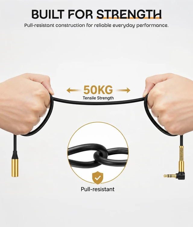 Alt view image 3 of 7 - Headphone Extension Cable, 3.5mm Extension Cable, Right Angle Male to Female Headphone Jack Extender, AUX Cord Extender Compatible with Smartphone Tablet MP3 Speaker Headset Car Stereo (2M)