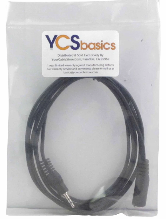 Alt view image 2 of 2 - 6 Foot 3.5mm Stereo Headphone/AUX Extension Cable Male/Female