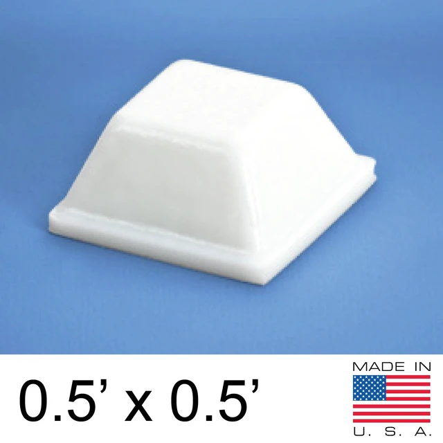 Alt view image 2 of 7 - White Rubber Feet (50 Pack) Self Stick Bumper Pads - Made in USA - Adhesive Square Bumpers for Electronics, Speakers, Laptop, Appliances, Furniture, Computers