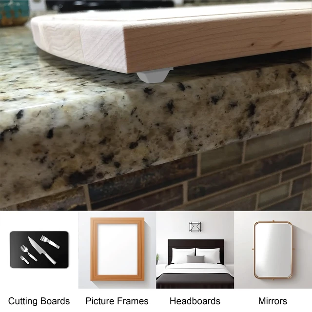 Alt view image 4 of 7 - White Rubber Feet (50 Pack) Self Stick Bumper Pads - Made in USA - Adhesive Square Bumpers for Electronics, Speakers, Laptop, Appliances, Furniture, Computers