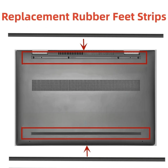 Alt view image 7 of 7 - Laptop Bottom Case Rubber Feet Strips Replacement for HP Envy x360 15-DS 15-DR 15M-DR 15M-EE 15-DA 15G-DX 15M-EE0013DX 15-DS1083CL 15-DR1075CL 15-DB 250 G7 255 G7 256 G7 Series Black