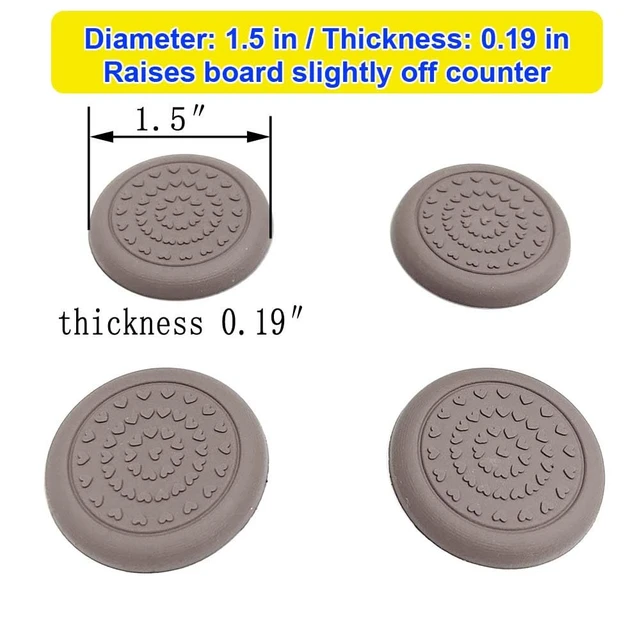 Alt view image 2 of 6 - Rubber Feet for Cutting Board, 8 Pack Self-Adhesive Non Slip Rubber Bumper Pads for Chopping Boards, Butcher Blocks, Serving Trays, Kitchen Countertops and Small Appliances