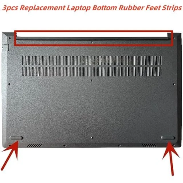 Alt view image 6 of 7 - Silicone Bumper Rubber Foot Strips for Lenovo ThinkBook 15 G2 are | 20VG/15 G2 ITL 20VE/15 G3 ACL 21A4/15 G3 ITL 21A5/15 G4 IAP ABA Shell Bottom Cover Rubber Slip Bumper Foot Pad Replacement