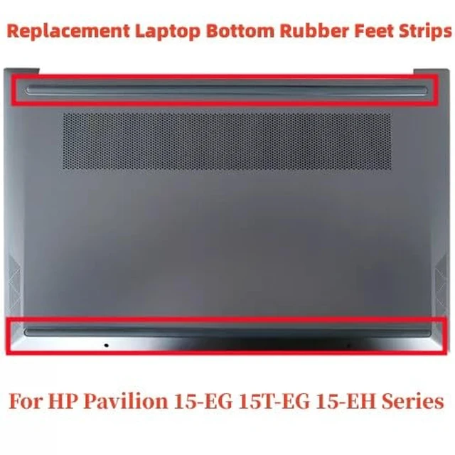Alt view image 5 of 7 - Bottom Cover Rubber Feet Strips for HP Pavilion 15-EH 15-EG 15T-EG | 15-EG0000 15-EH0000 M08894-001 M39994-001 M08896-001 GAG7H001010 GAG7H002010 Replacement Bottom Case Rubber Foot Strip