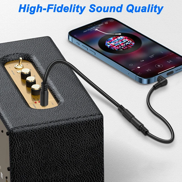 Alt view image 7 of 7 - 3.5mm Headphone Extension Audio Cable 90 Degree TRRS 3.5mm Male to Female Stereo Extension Cable Adapter 4 Pole for Headset, TV, Laptop, Phones (2Pcs, 0.2M)
