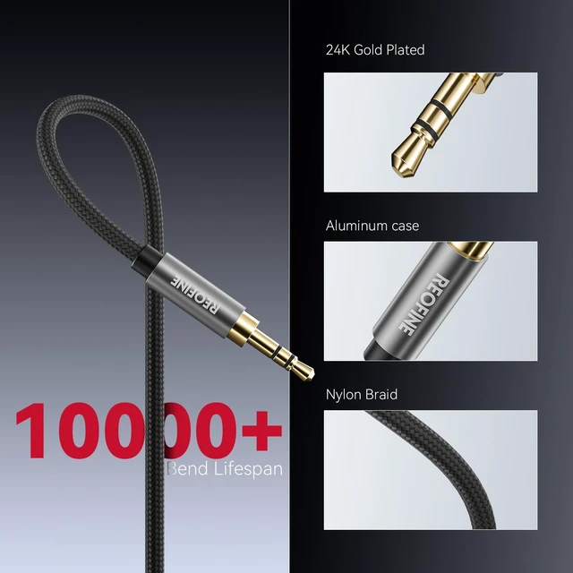 Alt view image 4 of 7 - Headphone Extension Cable 5ft-(No Mic Support) 3.5mm Extension Cable Nylon Braided Male to Female Aux Cord Extender for Smartphones,Headphones,Laptops,Tablets, Speakers