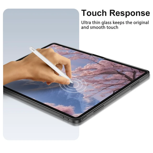 Alt view image 6 of 7 - Screen Protector for iPad Pro 11 Inch M5/M4 (6th/5th Generation) | 2+2 Pack, Camera Lens Protector, Tempered Glass, Alignment Frame, Case Friendly, Apple Pencil Compatible