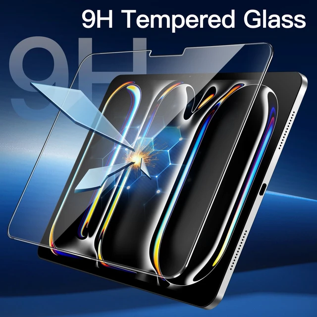 Alt view image 3 of 6 - Screen Protector for iPad Pro 11" M5/M4, 2-Pack | For 2025/2024 Model, HD Clear, Anti-Scratch Tempered Glass