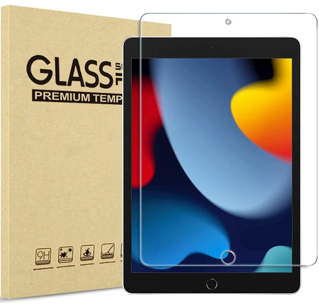 Main image of 1 Pack Screen Protector for iPad 9th 8th 7th Generation 10.2 Inch | 9H hardness Tempered Glass, Ultra Clear, Scratch Resistant, Bubble Free Install, Case Friendly, High Touch Sensitivity
