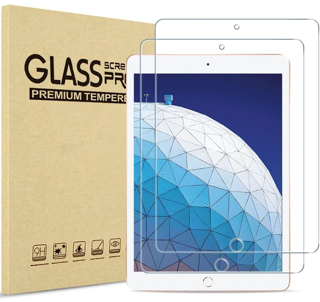 Main image of 2 Pack Screen Protector for iPad Air 3/iPad Pro 10.5 (2019/2017) | 9H Tempered Glass, True Touch Sensitivity, Ultra Clear & Stylus Compatible, Scratch & Shock Resistant