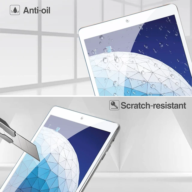 Alt view image 5 of 7 - 2 Pack Screen Protector for iPad Air 3/iPad Pro 10.5 (2019/2017) | 9H Tempered Glass, True Touch Sensitivity, Ultra Clear & Stylus Compatible, Scratch & Shock Resistant