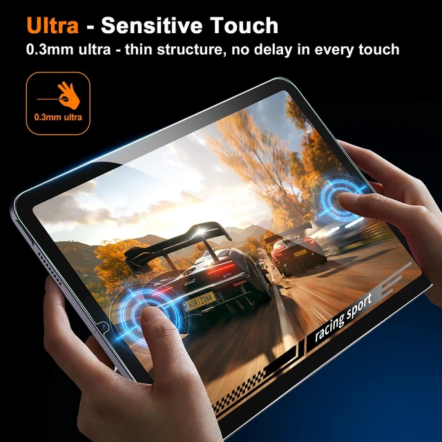 Alt view image 4 of 7 - 2 Pack Tempered Glass Screen Protector for iPad Air 4/5 & Pro 11 | nti-Scratch & Touch Sensitive Film, Fits 10.9" iPad Air 4 2020 / Air 5 2022 & iPad Pro 11 Inch