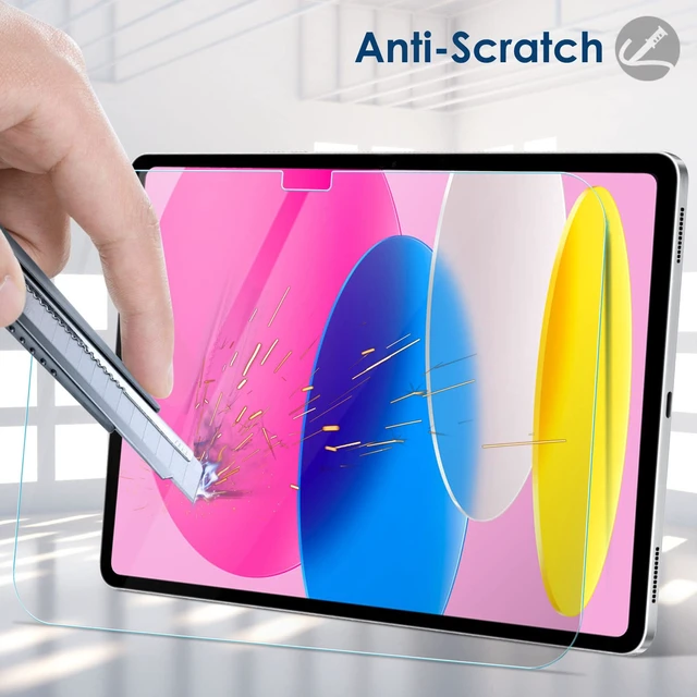 Alt view image 3 of 6 - 2-Pack Screen Protector Compatible with iPad A16 2025 11th Generation 11 Inch / 10th Generation 2022 10.9 Inch, Tempered Glass Clear Film, Anti-Scratch, 9H Hardness, Easy Installation