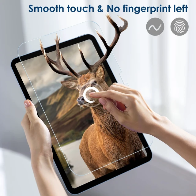 Alt view image 4 of 6 - 2-Pack Screen Protector Compatible with iPad A16 2025 11th Generation 11 Inch / 10th Generation 2022 10.9 Inch, Tempered Glass Clear Film, Anti-Scratch, 9H Hardness, Easy Installation
