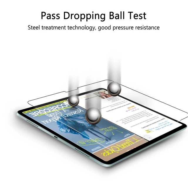 Alt view image 5 of 7 - Screen Protector for iPad 10.9" and Pro 11", 2 Pack | Compatible with Pro 11 4th/3rd/2nd Gen, 9H Tempered Glass, HD Clarity, Scratch Resistant, Compatible with Apple Pencil