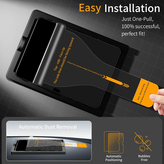 Alt view image 3 of 7 - Screen Protector for iPad A16 11th/10th generation, HD Clarity | 9H+ Tempered Glass with Installation Box, Anti-Scratch, Apple Pen Compatible, Bubble-Free, 2 Pack screen protector ipad a16