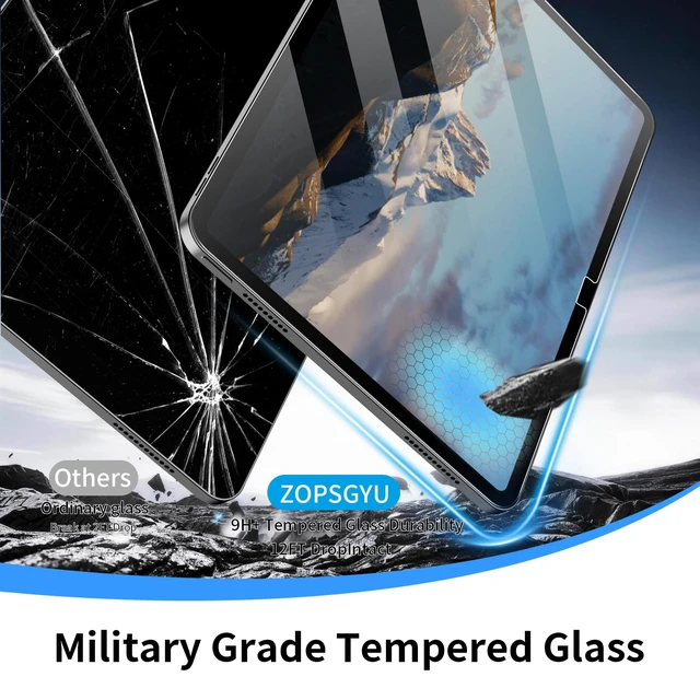 Alt view image 6 of 7 - Screen Protector for iPad A16 11th/10th generation, HD Clarity | 9H+ Tempered Glass with Installation Box, Anti-Scratch, Apple Pen Compatible, Bubble-Free, 2 Pack screen protector ipad a16