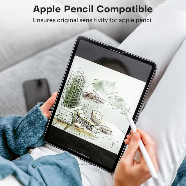 Alt view image 4 of 7 - Screen Protector for iPad Air 5th/4th Generation & iPad Pro 11 inch | Tempered Glass for iPad Air 5/4 (10.9", 2022/2020) & iPad Pro 11 (2022-2019) Case Friendly, Apple Pencil Compatible, 2 Pack