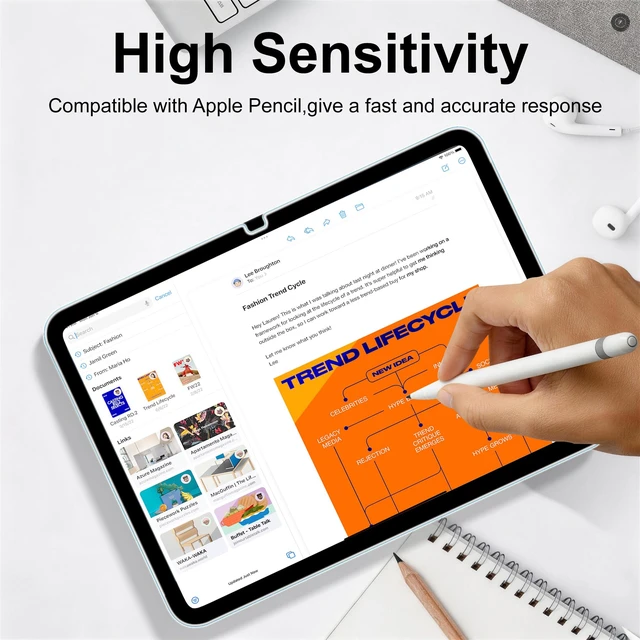 Alt view image 6 of 7 - 2 Pack Screen Protector for iPad (A16) 11th/10th Generation | iPad 11/10.9 inch Tempered Glass Film w/Easy Application Tray, HD Clarity, Anti-Scratch, Dust-Free, Apple Pencil Compatible