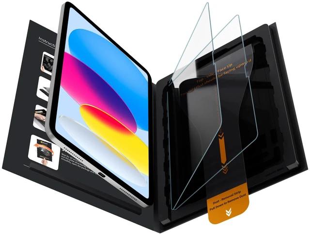 Main image of 2 Pack Screen Protector for iPad A16 11th/10th Generation 2025/2022 | 9H Tempered Glass & Installation Box, Anti-Scratch, Touch Sensitive, Bubble Free, HD Clear for iPad 11th/10th Gen 11"/10.9"