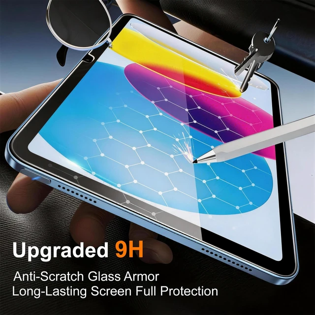 Alt view image 6 of 7 - 2 Pack Screen Protector for iPad A16 11 inch 11th/10th Gen 10.9" | 2025/2022, 9H Tempered Glass Film with Installation Box, Scratch Resistant, HD Clarity, No Bubbles, Dust Free