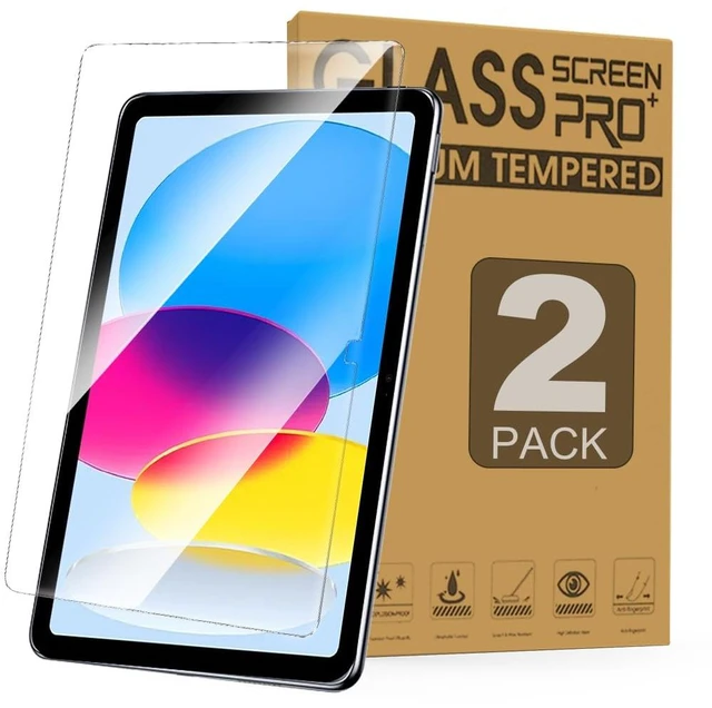 Main image of Anti Blue Light Screen Protector for iPad (A16) 11th/10th Gen | 2 Packs, Tempered Glass, 9H Hardness, Scratch Resistant, Bubble Free, Eyes Protection