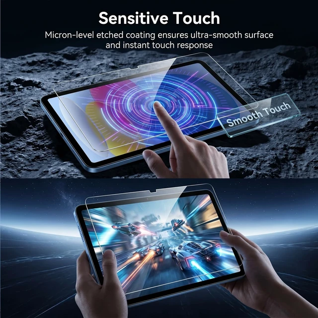 Alt view image 5 of 7 - 2 Pack Screen Protector for iPad 11th Generation A16 (11-inch, 2025) & iPad 10th Generation (10.9-inch, 2022), Tempered Glass, Anti-Fingerprint, 9H Hardness, HD Clear, Case-Friendly