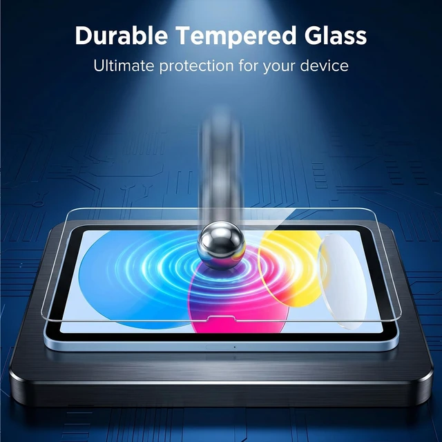 Alt view image 7 of 7 - 2 Pack Screen Protector for iPad 11th Generation A16 (11-inch, 2025) & iPad 10th Generation (10.9-inch, 2022), Tempered Glass, Anti-Fingerprint, 9H Hardness, HD Clear, Case-Friendly