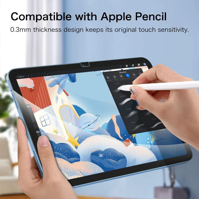 Alt view image 6 of 7 - Screen Protector for iPad (A16) 11th Gen 11 in, iPad 10th Gen 10.9" | Anti-Scratch Tempered Glass, Premium HD Clarity, 9H Hardness, High Touch Response, for Work, Study & Travel (Pack of 2)