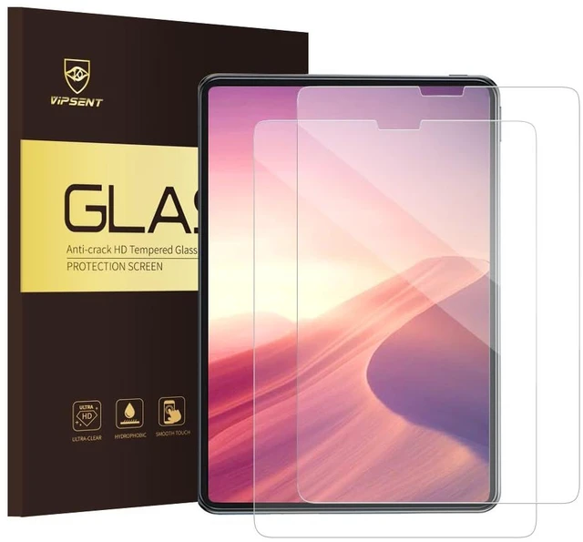 Main image of screen protector, for iPad Pro11 inches, 2022/2021/2020/2018 (4/3/2/1 generation)& iPad Air 10.9-in. (5th 4th Gen), tempered glass film, HD, 2-pack (2 pack)