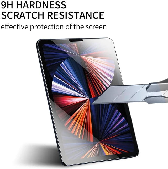 Alt view image 3 of 7 - screen protector, for iPad Pro11 inches, 2022/2021/2020/2018 (4/3/2/1 generation)& iPad Air 10.9-in. (5th 4th Gen), tempered glass film, HD, 2-pack (2 pack)