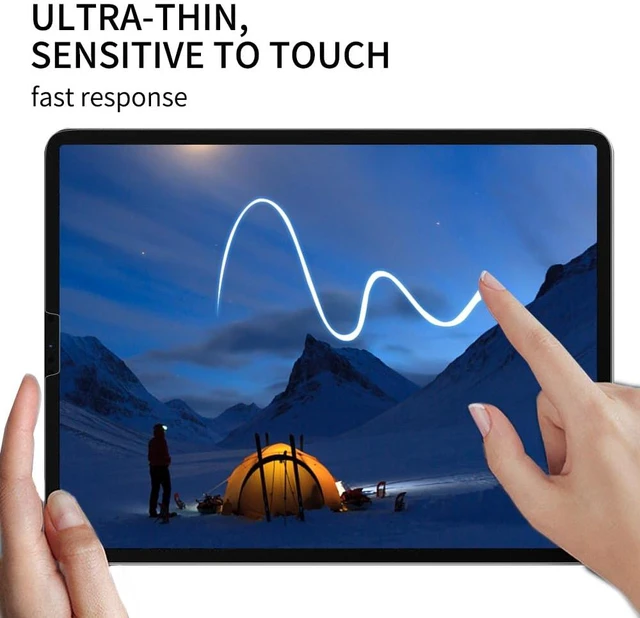 Alt view image 4 of 7 - screen protector, for iPad Pro11 inches, 2022/2021/2020/2018 (4/3/2/1 generation)& iPad Air 10.9-in. (5th 4th Gen), tempered glass film, HD, 2-pack (2 pack)